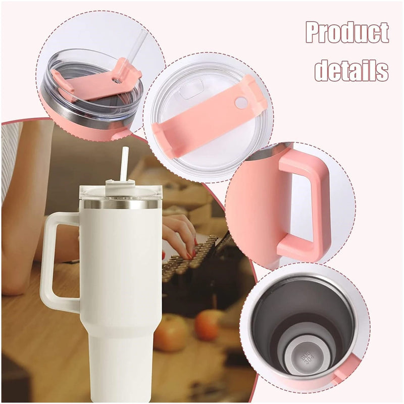 VASO TÉRMICO ACERO INOXIDABLE 1200ML PORTABLE CON ASA Y SORBETE